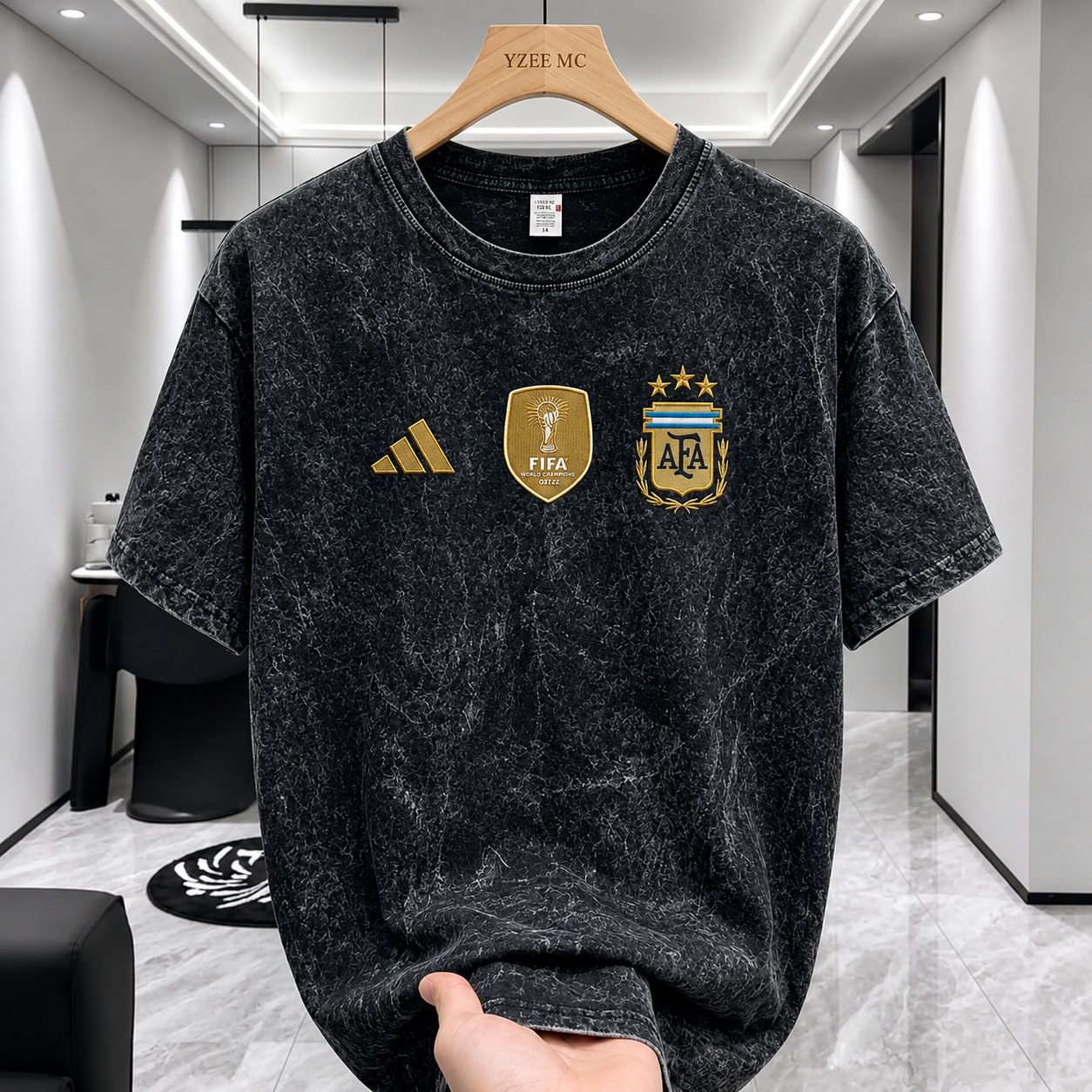 ACID WASH DROP SHOULDER T-SHIRT (29945)