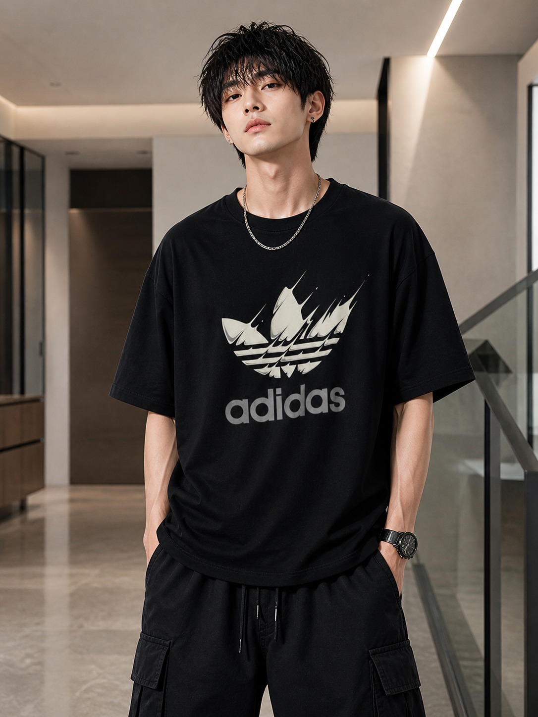 Stylish Drop Shoulder T-Shirt (29560)
