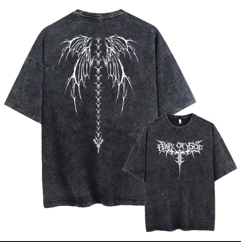 Premium Acid Wash Drop Shoulder T-Shirt (27551)