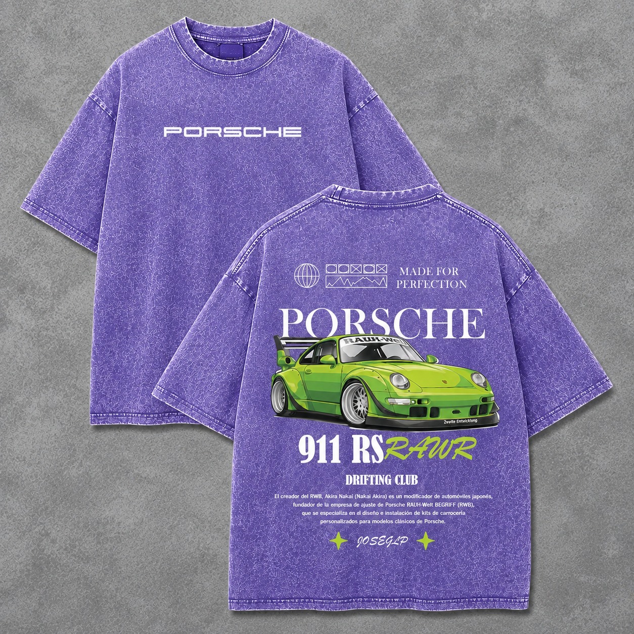 Premium Acid Wash Drop Shoulder T-Shirt (31757)