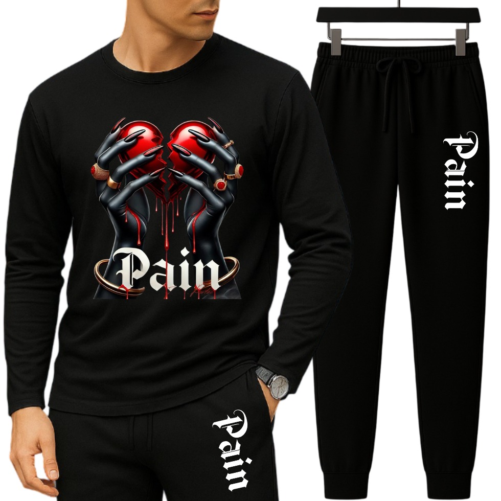 Long Sleeve Tshirt and Trouser Set (23693)