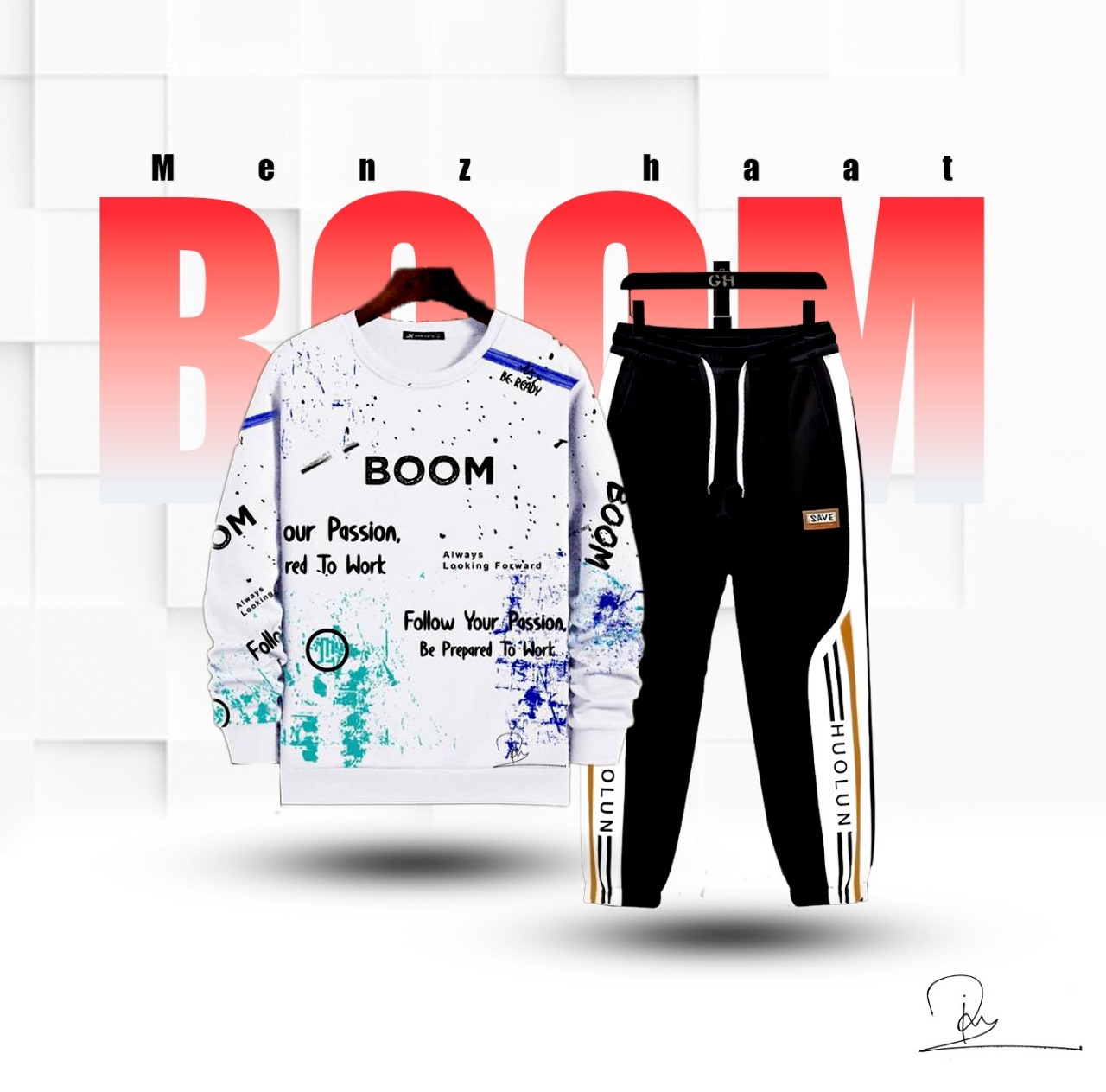 Cotton Full Sleeve Tshirt and Trouser Set (14604)